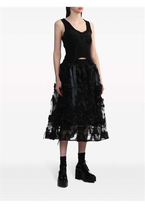 Canotta con fiocco in nero - SIMONE ROCHA donna SIMONE ROCHA | 52220571BLK